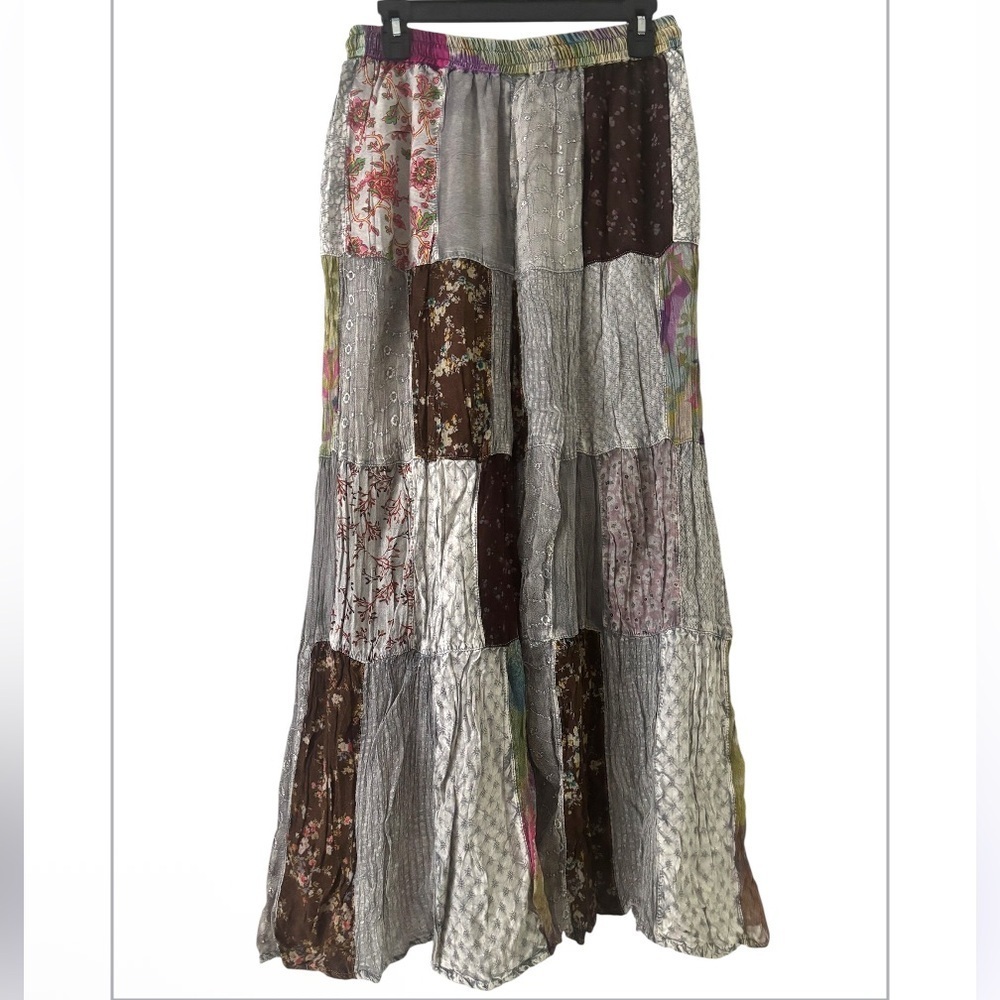 Young Threads Wide Leg Patchwork Pants NWT